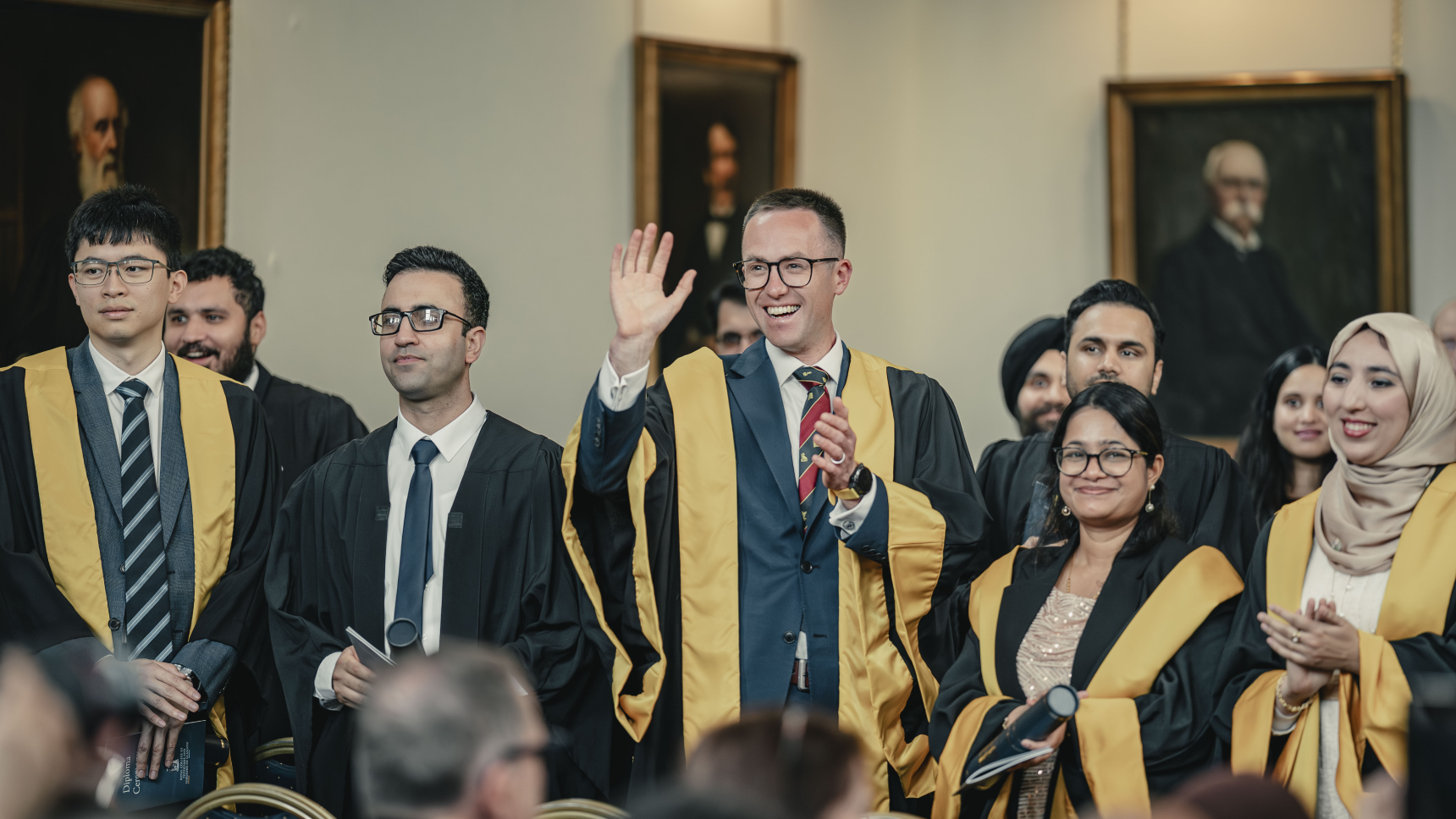 Diplomates smiling